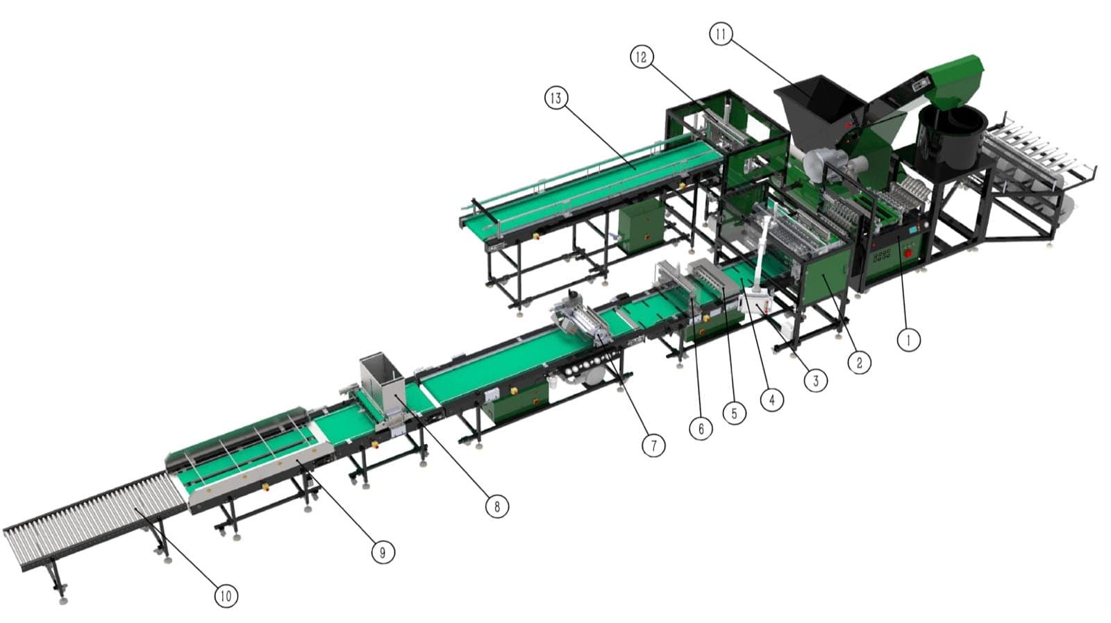 Multi-channel automated line for sowing into paper pots (MAE)