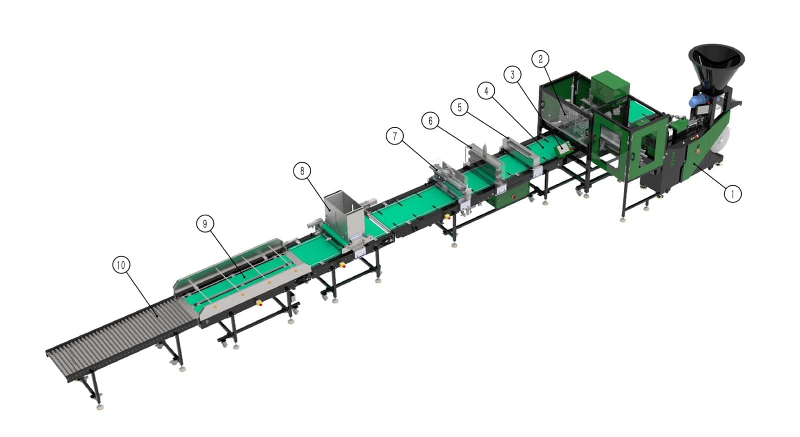 Automated line for sowing into paper pots (PALB)